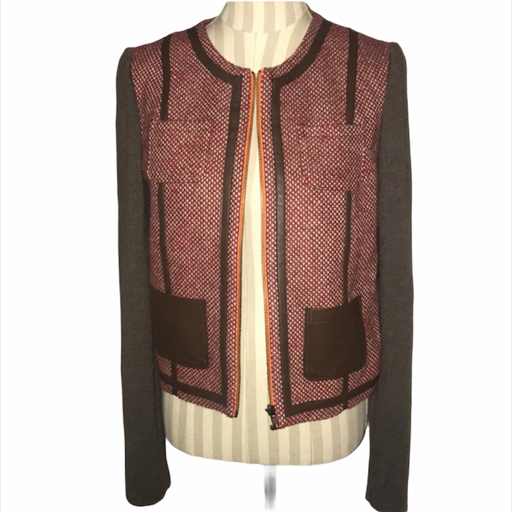 Hinge Tweed & Stretch Fabric Jacket Size M